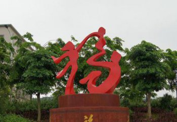 泰安精致大气的不锈钢抽象福字雕塑