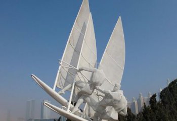 泰安不锈钢帆船比赛运动雕塑