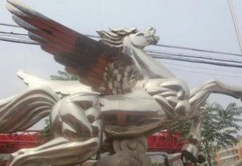 泰安流畅优美的不锈钢飞马雕塑