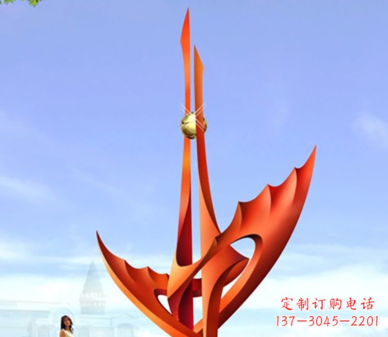 泰安不锈钢火炬抽象雕塑