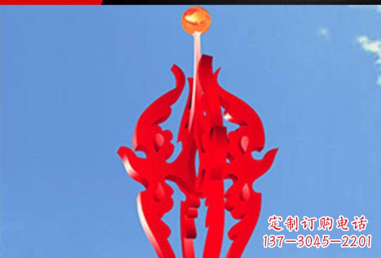 泰安中领雕塑:唯美飘拂的不锈钢火苗雕塑