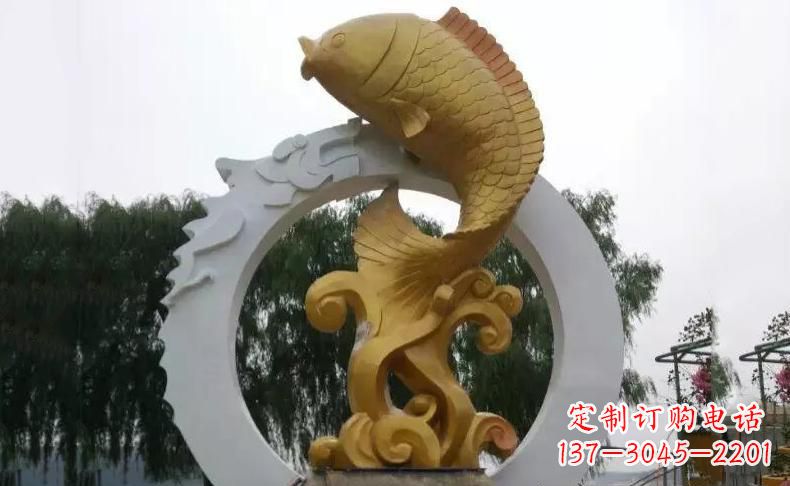 泰安令人惊叹的不锈钢金龙鱼雕塑