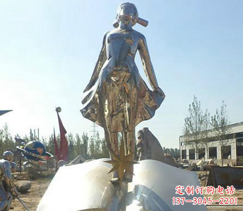 泰安艺术精灵,不锈钢美女雕塑