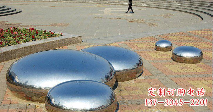 泰安镜面不锈钢水滴雕塑