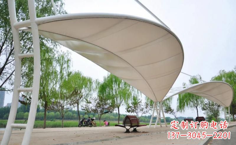 泰安广场不锈钢凉亭雕塑