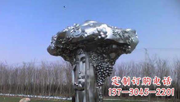 泰安中领雕塑|不锈钢葡萄抽象雕塑