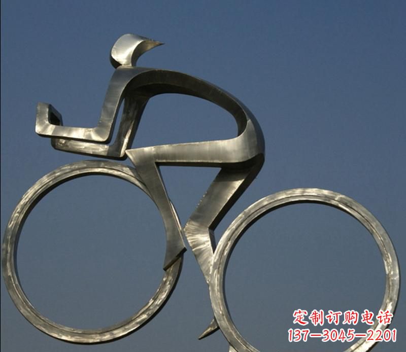 泰安不锈钢骑自行车雕塑