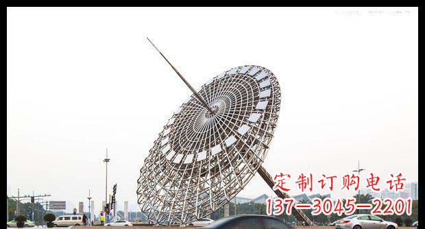 泰安广场不锈钢日晷景观雕塑