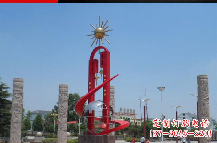 泰安精美不锈钢太阳花雕塑