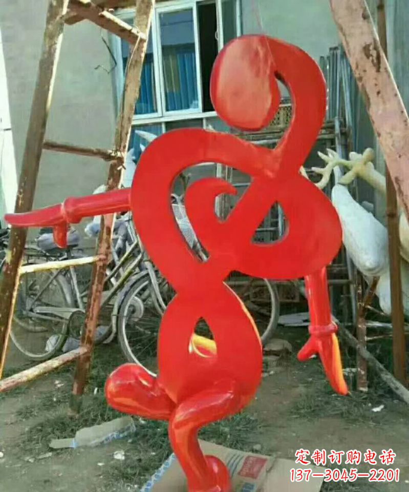 泰安中领雕塑-不锈钢音符抽象雕塑