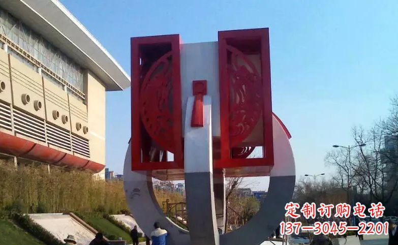 泰安中领雕塑:不锈钢圆环雕塑