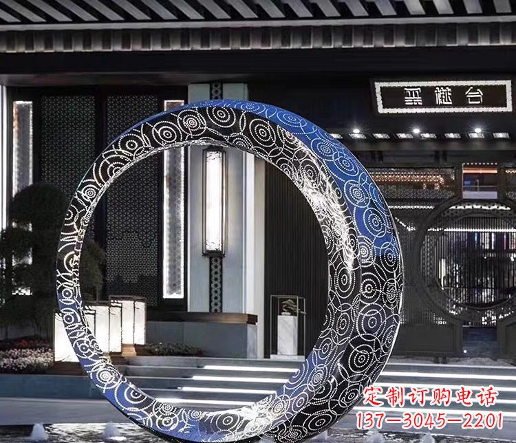 泰安精致圆环喷泉雕塑陪伴你的绿色城市