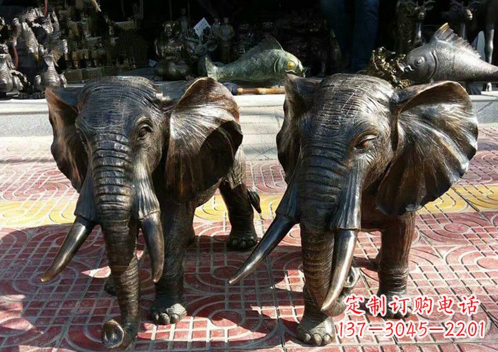 泰安中领雕塑出品:专业定制铜大象雕塑