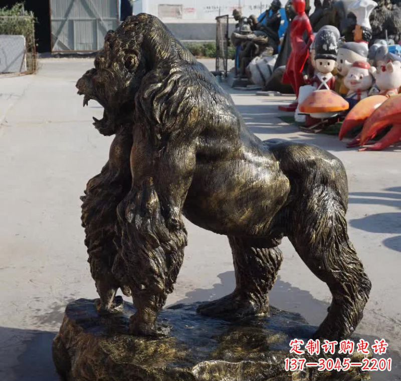 泰安高贵大气的猩猩铜雕