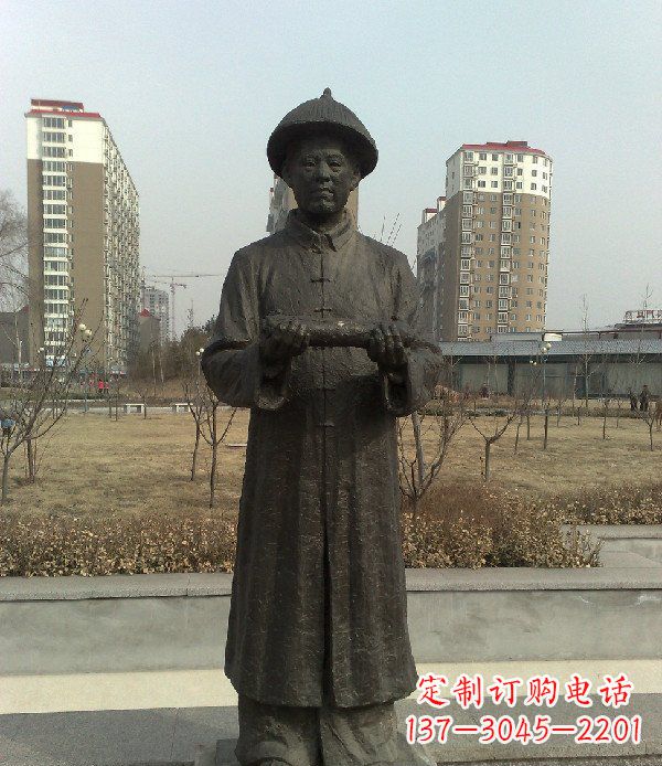 泰安广场地方名人人物铜雕
