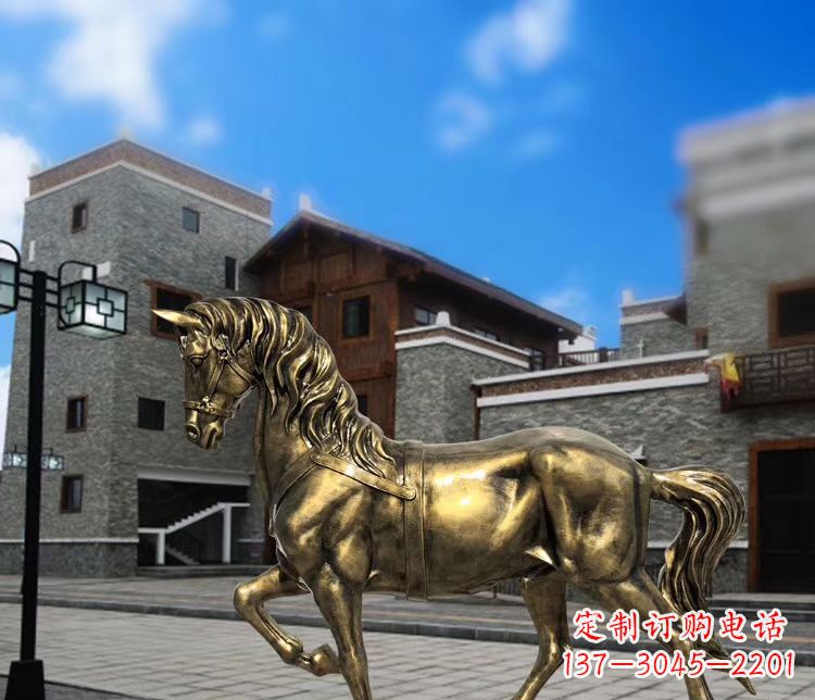 泰安金色动物雕塑,点缀您的园林景观