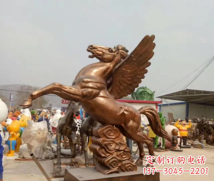 泰安广场飞马铜雕,精美绝伦