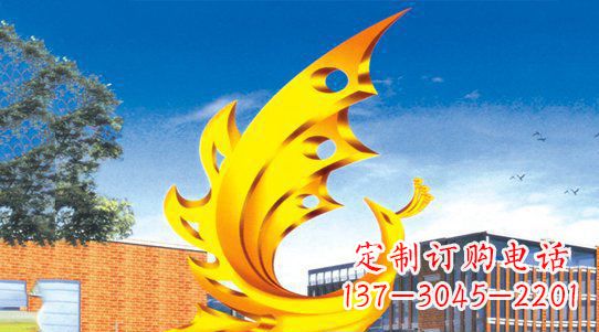 泰安浩瀚神秘的凤凰不锈钢雕塑