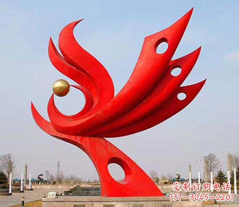 泰安中领雕塑——高质量的凤凰不锈钢雕塑