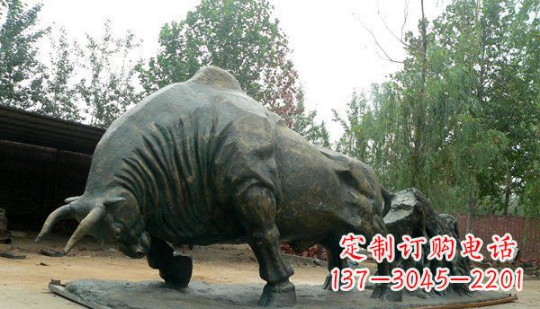 泰安铜雕牛雕塑-领雕塑定制