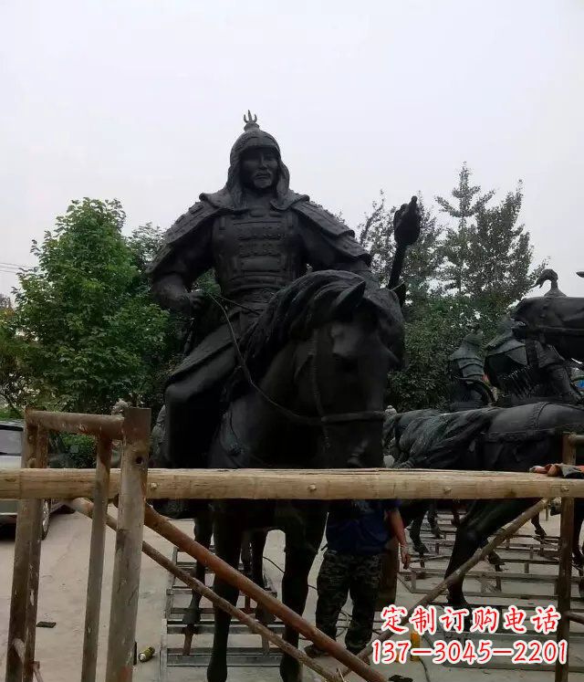 泰安浪漫古将骑马铜雕,让您感受古代将军的风采!