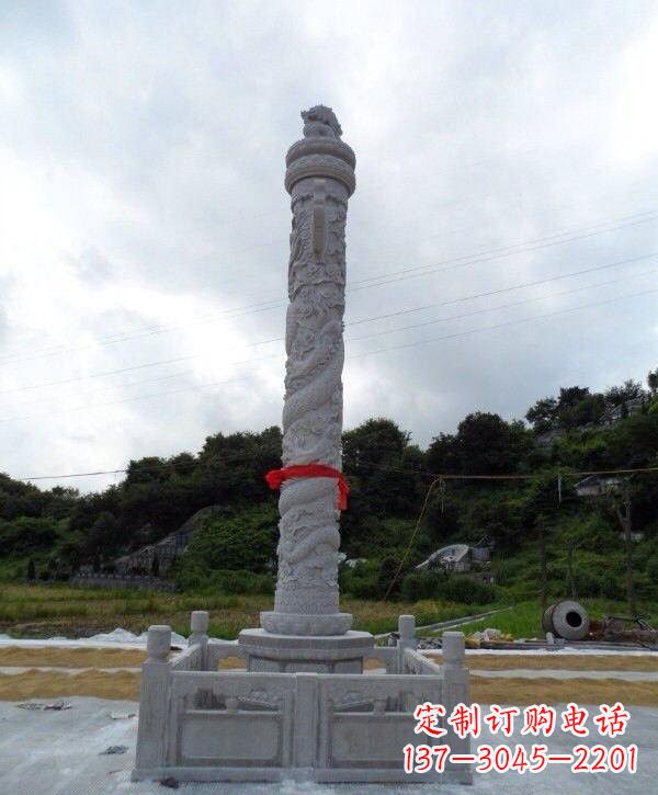 泰安广场汉白玉华表雕塑