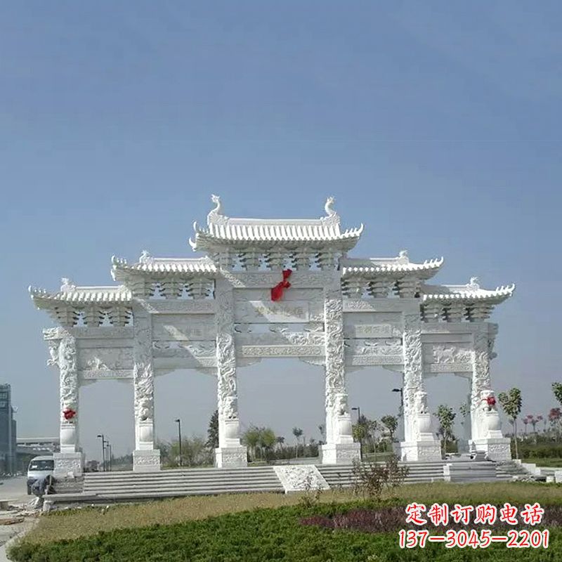泰安精美石牌坊雕塑,美化您的空间