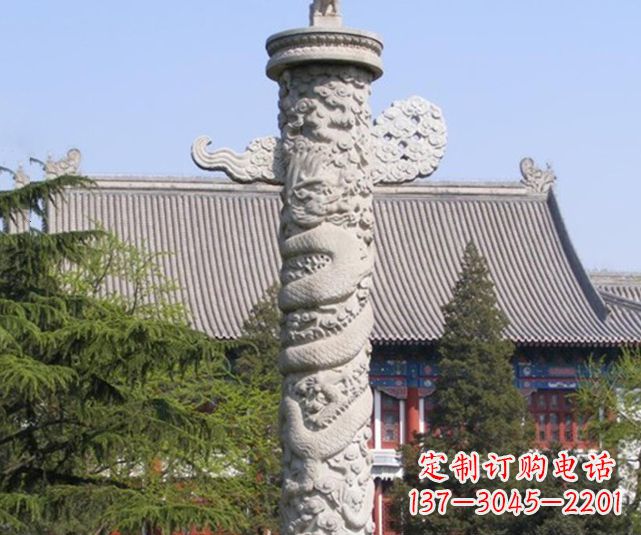 泰安广场华表景观石雕 (2)