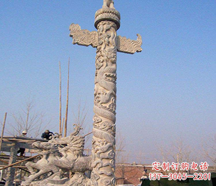 泰安广场华表景观石雕