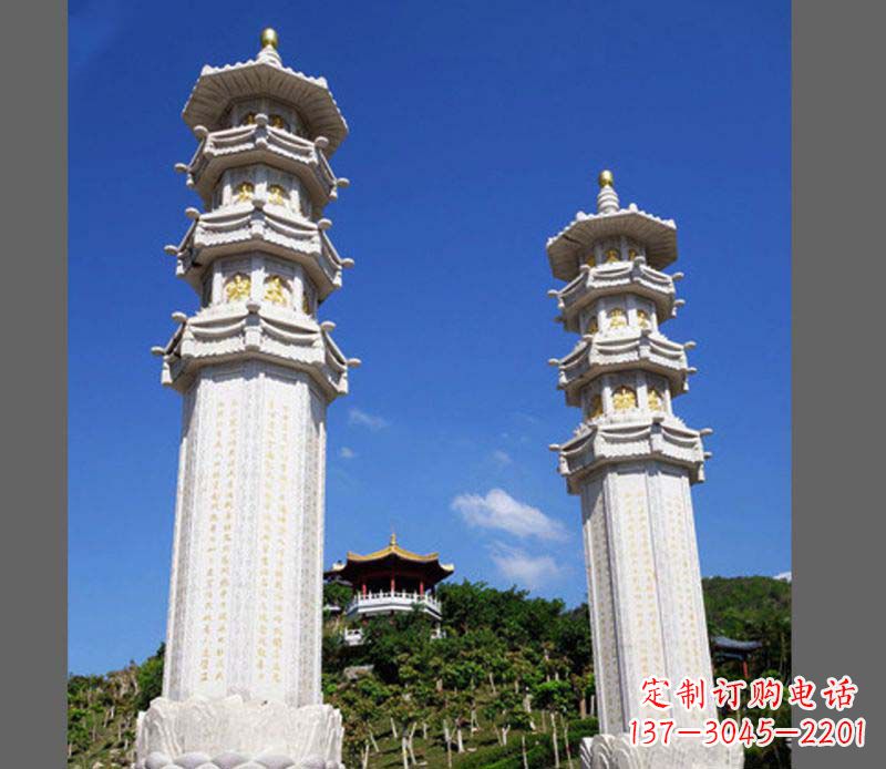 泰安广场景观大理石宝塔石雕