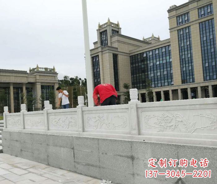 泰安广场景观大理石栏板雕塑 (2)