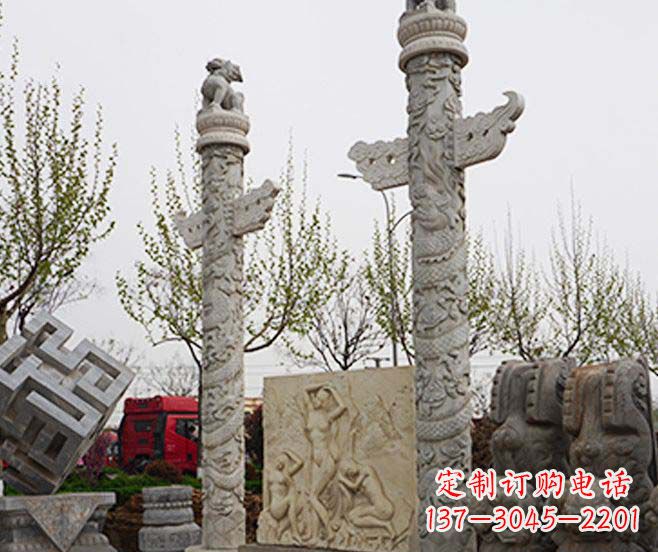 泰安盘龙柱石雕华丽装点美丽家园