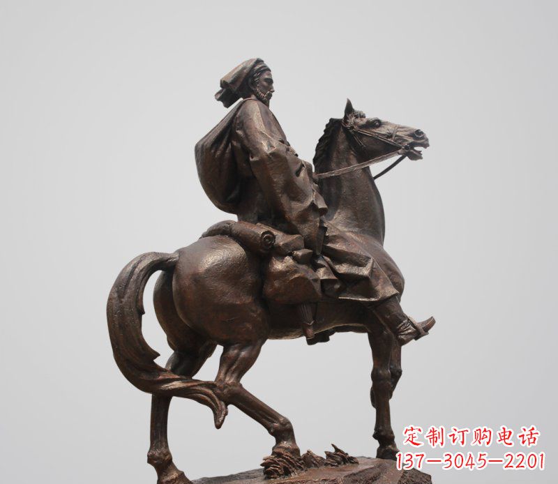 泰安广场欧式骑马人景观铜雕