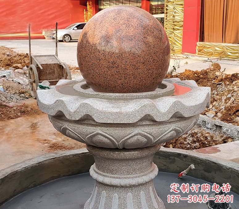 泰安广场喷泉石雕