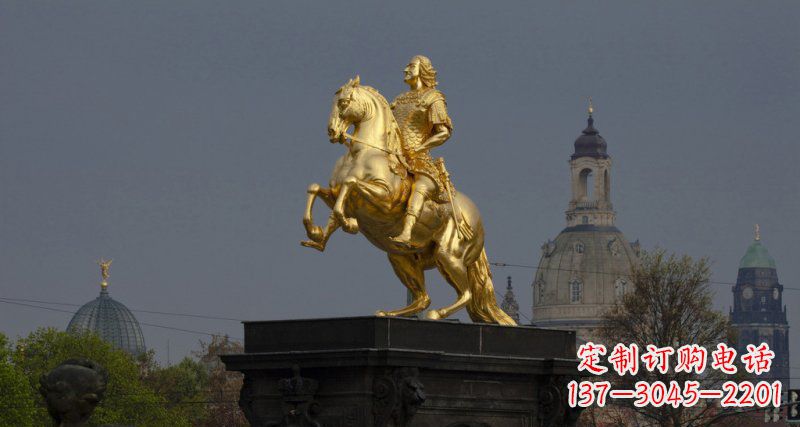 泰安西方风格铜骑马雕塑