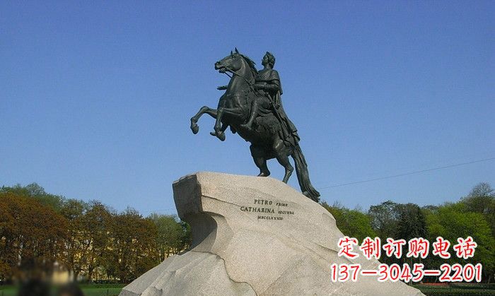 泰安高贵威武的骑马铜雕