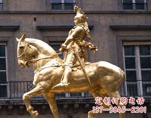 泰安中领雕塑:高端骑马凯撒雕塑