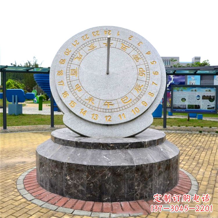 泰安与众不同的精美日晷石雕塑