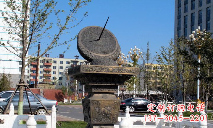 泰安中领雕塑专业定制日晷铜雕