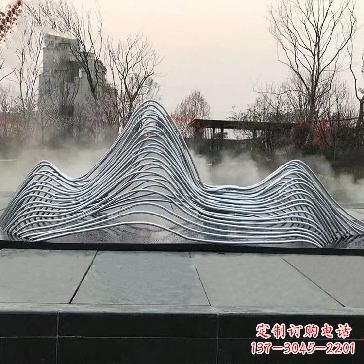 泰安专业定制不锈钢假山雕塑