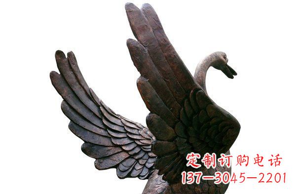 泰安中领雕塑|优雅大气的铜雕天鹅