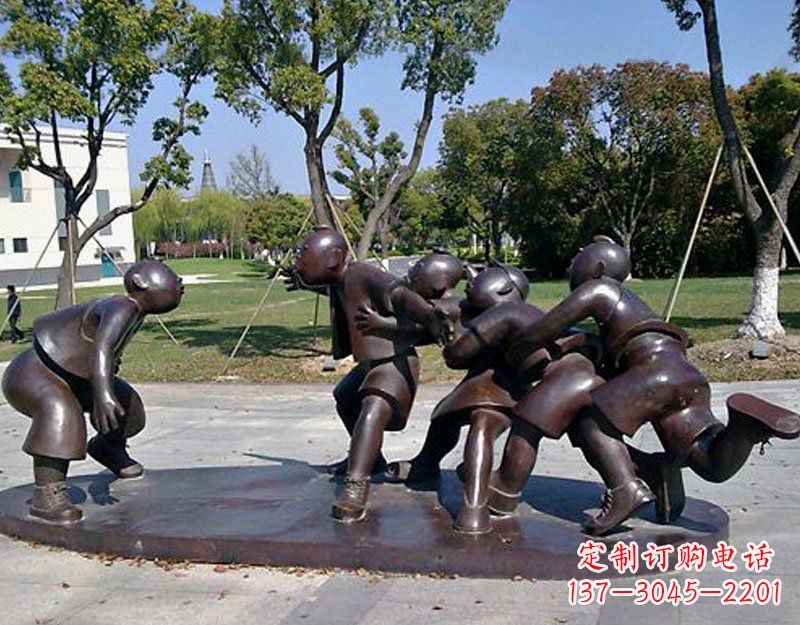 泰安中领雕塑老鹰抓小鸡铜雕塑