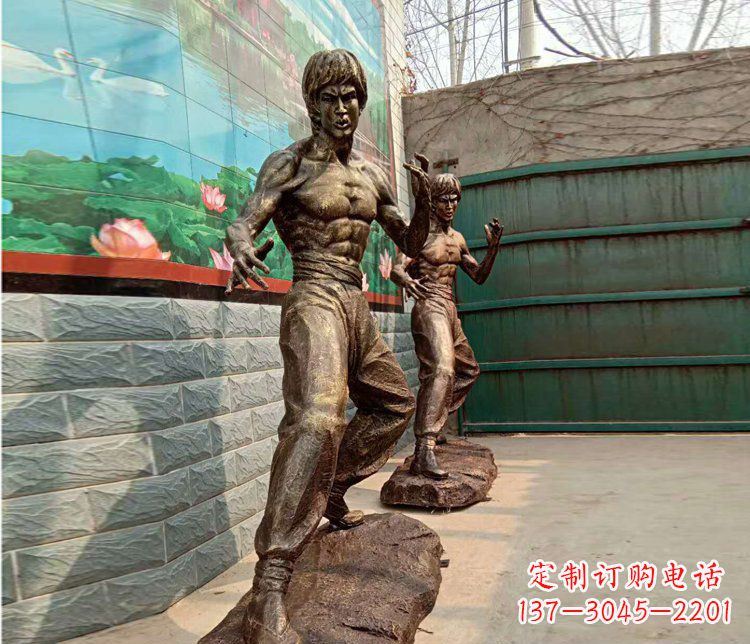 泰安专业定制李小龙铜雕小品