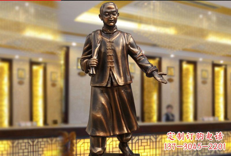 泰安精致传统,店小二人物雕塑