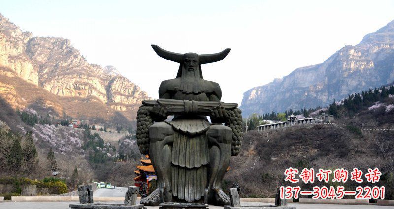 泰安广场炎帝景观铜雕