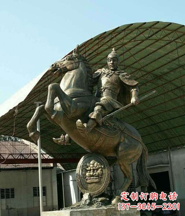 泰安广场赵云赵子龙人物铜雕