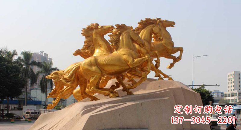 泰安铜雕马群,让城市展现出最壮观的风采