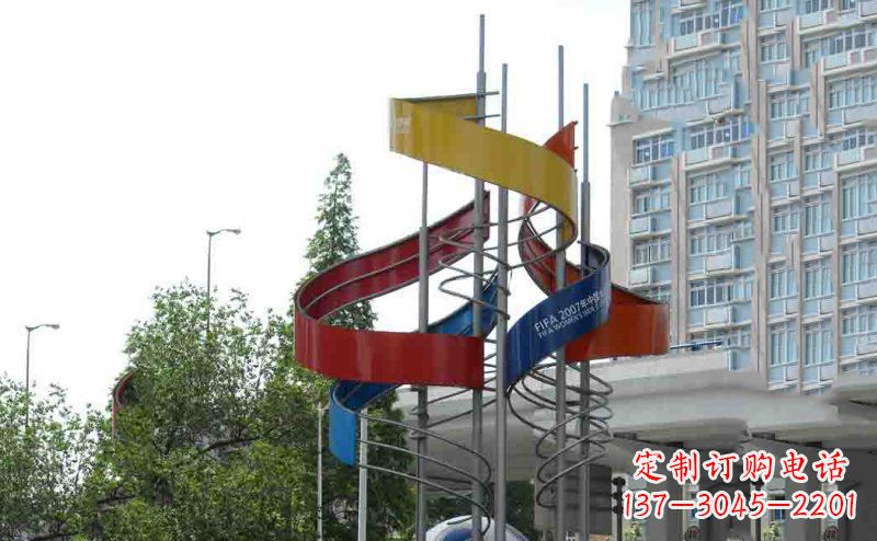 泰安中领雕塑:不锈钢足球雕塑