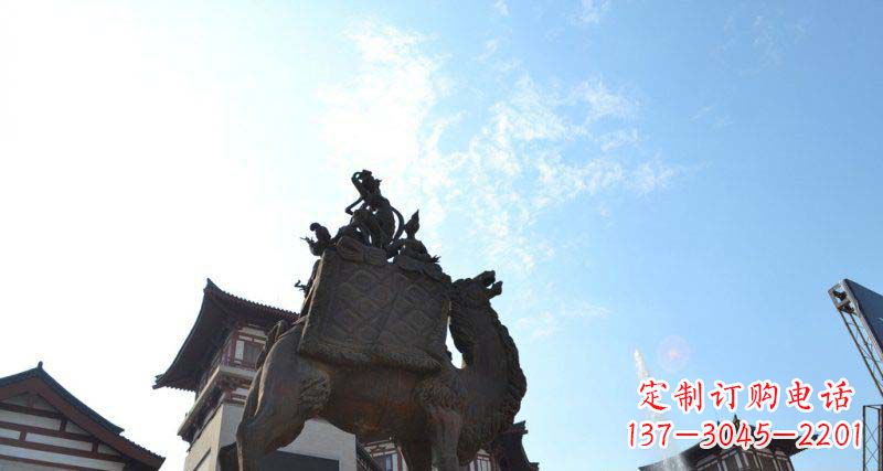 泰安山高水长的传说——大型骆驼景观铜雕