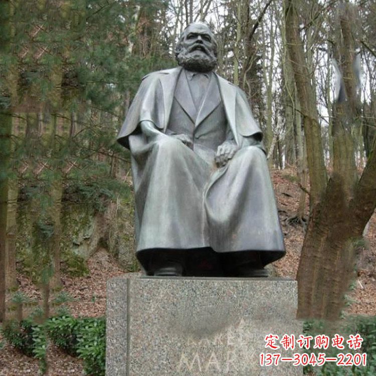 泰安国际共产主义运动的开创者马克思铜雕像